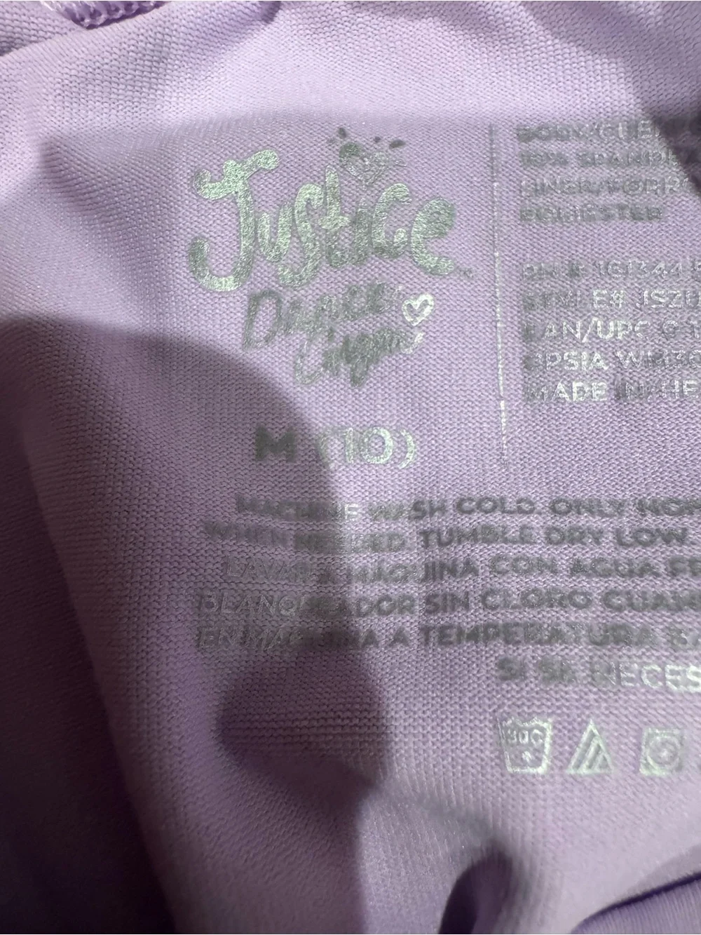 Justice Lavender Girls' Dance Leotard with Skirt